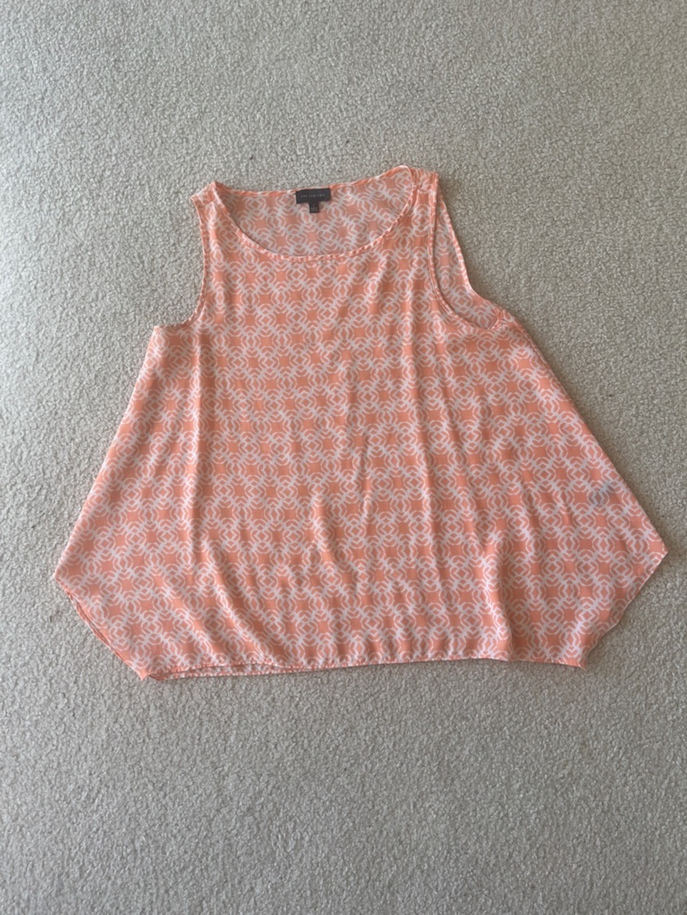 The Limited Peach Printed Sleeveless Tank